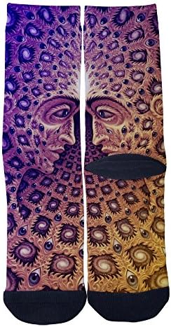 Dihaodedia The art of character to sight Socks Mens Womens Multi Performance 3D Print Custom Crew Socks Black