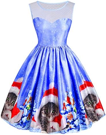 NINGJING Women Christmas Lace Panel Father Midi Party Dress Ladies Autumn Vintage Robe