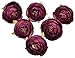 AlphaAcc Pack of 10 Wedding Favor Mini Flower Head Artificial 1.5 Inch Silk Rose Heads for Bridal Shower Decorations Replacement for Flowers Bouquet - Vintage Burgundy