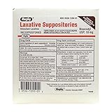 Bisacodyl 10 MG Laxative Rectal Suppositories Generic for Dulcolax 100 Unit Dose/Box