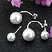DIB Fashion Jewelry 925 Silver Plated Double Imitation Pearls Stud Earring for Women Ladies