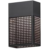 Maxim Lattice - 12W 1 LED Outdoor Wall Mount-12 Inches Tall and 8 Inches Wide-Black Finish