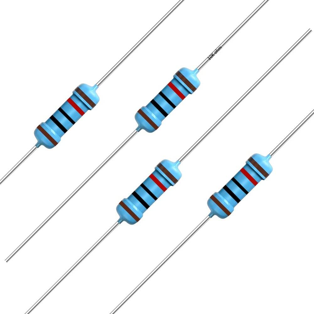 Photo 1 of 10K Ohm Metal Film Single Fixed Resistor 1/2 W (0.5 Watts) 1% Tolerance, (10K R, 10K ohm, 10K ?) Resistor (10 PCS)