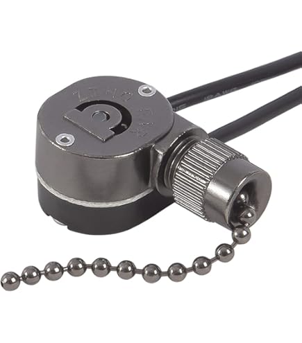 ZE-109M E89885 2 Wire Pull Chain Light Switch Replacement Single