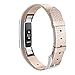 SWEES Genuine Leather Bands Compatible with Alta & Alta HR, Genuine Leather Band with Buckle Replacement Wristband Small & Large Women Men, Silver, Gold, Black, Brown, Pink, Grey
