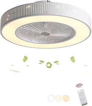 Amazon Com Rollasd Modern Ceiling Fan With Led Light Kit And