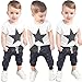Efaster Toddler Boys Outfit Clothes Star Printed T-shirt Tops+Long Pants Trousers 1Set (1T)