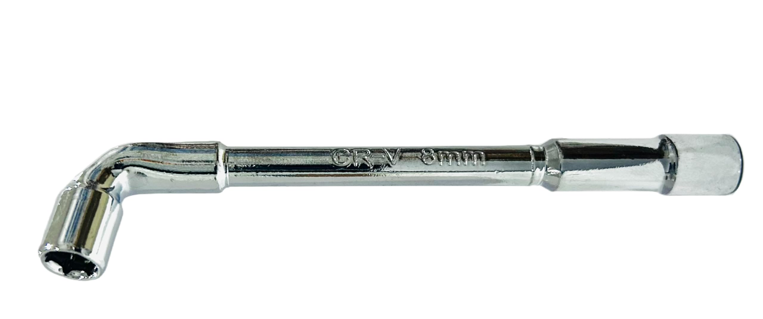GOLDTOOLS Pipe wrench 8 mm, 6-side x 6-side, 90° angle head, frabricated from chrome vanadium steel (8 mm)
