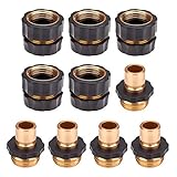 Hose Quick Connector,5 Set 10PCS 3/4 Inch Garden Hose Fitting Quick Connector Adapter Male and Female