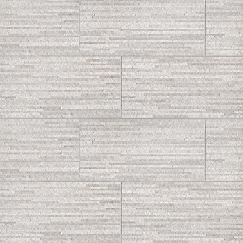 Photo 1 of *MINOR CRACKED** Bedrosians Purestone 12" x 24" Matte Muretto Textured Porcelain Tile, Grigio (7-Pack, 13.56 SF)