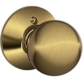 SCHLAGE Knob Non-Turning Lock, Bright Chrome (F170 GEO 625)