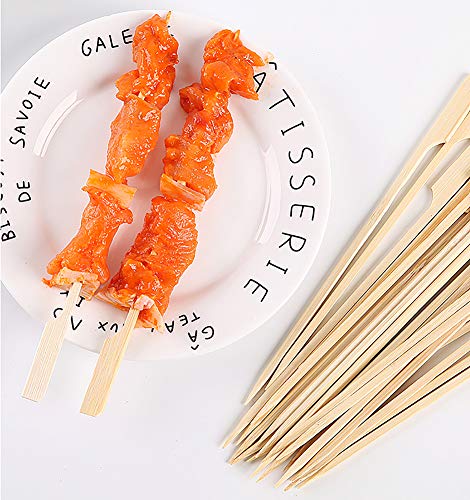 CandyHome Natural Bamboo Picks Paddle Skewers Bamboo Appetizer Skewers Food Grade Cocktail Picks, Grilling, Marshmallows, Fondue, Dessert, Fruit, Sausage and More, 7 Inch 200 Pack - Thumbnail 3