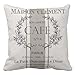 Emvency Throw Pillow Cover Modern Vintage French Cafe Decorative Pillow Case Paris Home Decor Square 18 x 18 Inch Cushion Pillowcase