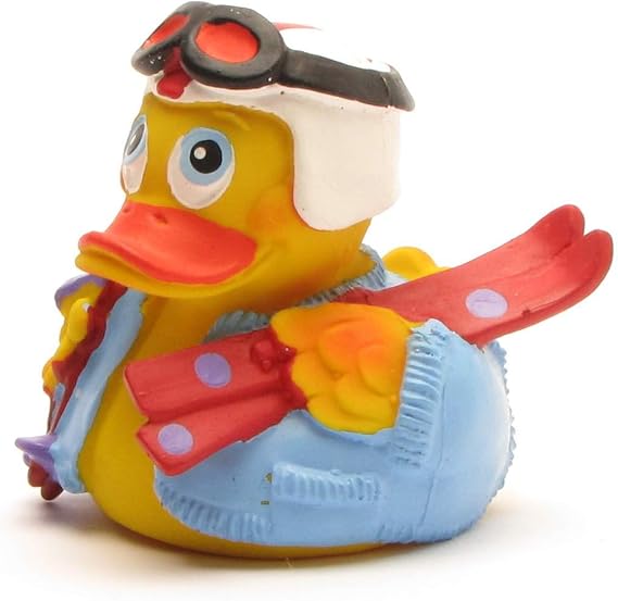 Ski Rubber Duck with white Helmet Amazon.co.uk Baby