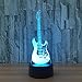 Cirkooh Electric Guitar 3D Optical Illusion Lamp 7 Colors Change Timing Remote Control and Touch Button LED Night Light Gifts Toys