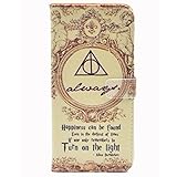 iphone 6S Case - Unique Deathly Hallows Magic Symbol Pattern Slim Wallet Card Flip Stand Leather Pouch Case Cover For Apple iphone 6 6S New Arrival - Cool as Great Gift