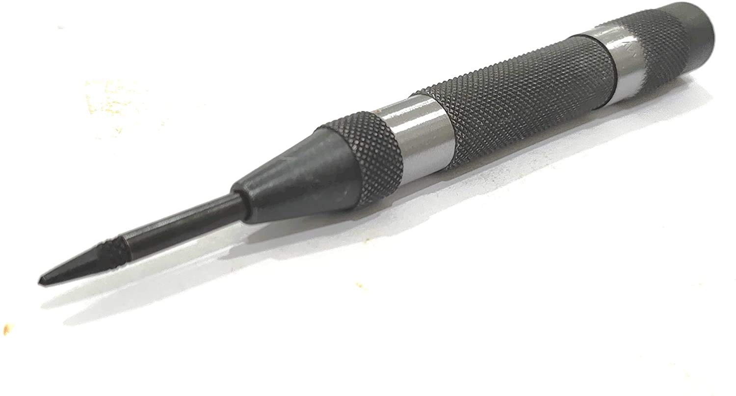 Precision Automatic Center Punch with Replaceable Hardened Steel Tip Quality Engineer Machine Tools ((Medium Duty))