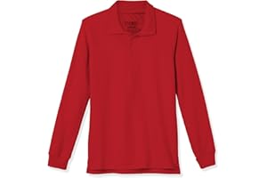 Educated Uniforms Boys 2T-20 Long Sleeve Pique Polo Uniform Shirt