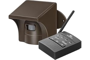 1/2 Mile eMACROS Driveway Alarm Wireless Sensor System & Driveway Sensor Alert System Weatherproof Security Outdoor Motion Sensor & Detector