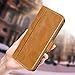 ProCase Genuine Leather Case for Galaxy Note 9, Vintage Wallet Folding Flip Case with Kickstand and Multiple Card Slots Magnetic Closure Protective Cover for Galaxy Note 9 (Brown)