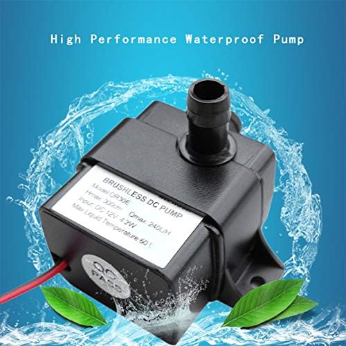 Tivolii High Performance QR30E DC 12V 4.2W 240L/H Flow Rate CPU Cooling Car Brushless Water Pump Waterproof Brushless Pump