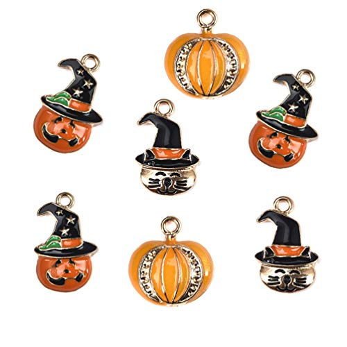 Halloween Decorations Charms Pendants for Crafting DIY Necklace Bracelet Mixed Wholesale 15Pcs