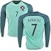 JerzeHero Portugal Ronaldo #7 Kids Youth Soccer Gift Set ✓ Soccer Jersey ✓ Shorts ✓ Jersey Drawstring Bag ✓ Home or Away ✓ Short Sleeve or✓ Long Sleeve (YL 10-13 yrs, Away Long Sleeve)