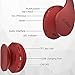 Ifecco Bluetooth Headphones, 4 in 1 Upgrade Bluetooth Foldable Over-ear Headsets with Micro Support SD/TF Card for Bluetooth-enabled Devices (Ruby Red)