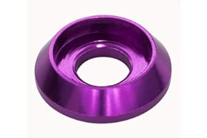 LAGEFEFE [60PCS] M3 Counterbore Washers Color Purple, Anodized Aluminum Alloy, Head Washers Gaskets Cup Shim for Screw RC/FPV/PC/Drone/Toys/Mechanical Accessories Parts