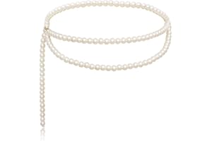 Bmirth Body Chain Pearl Waist Body Chain Pearl Belt Body Jewelry Summer Beach Body Accessories (Waist chain)