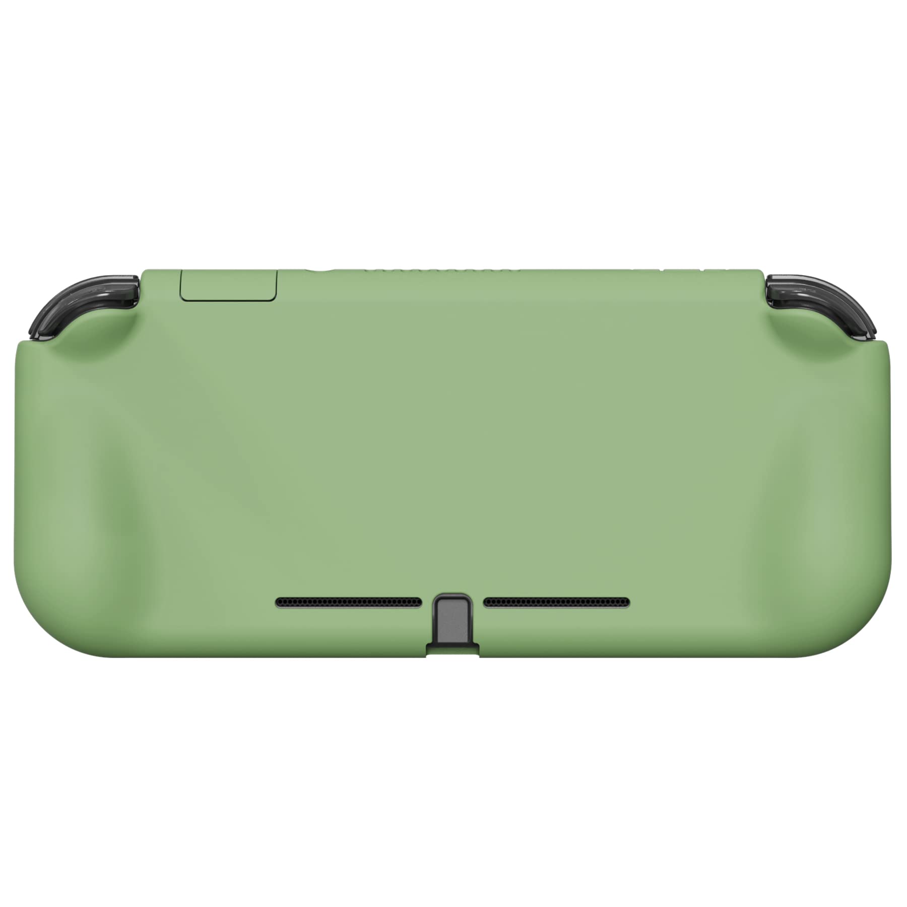 PlayVital ZealProtect Protective Case for Nintendo Switch Lite, Ergomomic Grip Hard Cover - Durable Comfort Shock-Absorbent Anti-Scratch with Screen Protector & Thumb Grip Button Caps, Matcha Green