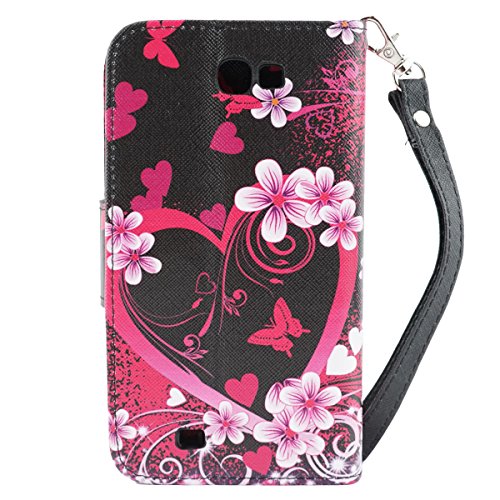 Galaxy Alpha Case, Galaxy Alpha Wallet Case, Customerfirst PU Leather Wallet Stand Magnetic Cover Case for Samsung Galaxy Alpha G850F (Love Hearts)