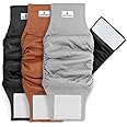 Pet Parents® Washable Belly Bands for Male Dogs (3pack) + Extendrs® of Durable Dog Diapers Male, Premium Male Dog Diapers & Dog Wraps (Small, Natural)