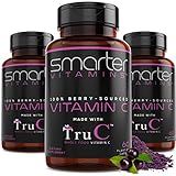 (3 Pack) Raw Whole Food Vitamin C - 100% Natural from Organic and Non GMO Berries, Premium Antioxidants, Bioflavonoids & Polyphenols, Vegan, Real Immune Support, 180 Vegan Capsules