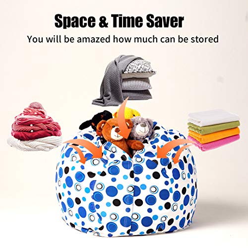 LAZY CALA LIFE Stuffed Animal Storage Bean Bag Chair Cover Cover Only