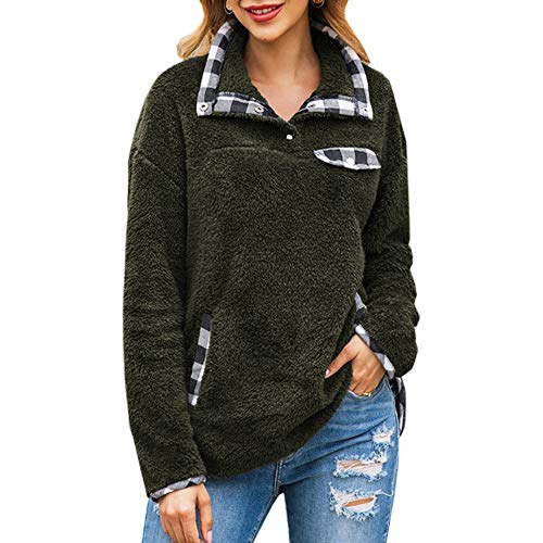 1 Pullover+Sweatshirts+Patchwork+Outwear+Pockets