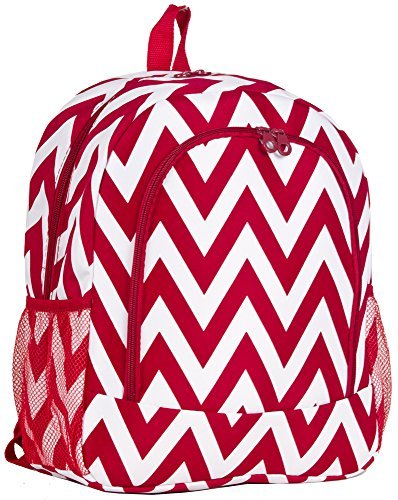 Ever Moda Red Chevron Backpack School Bags