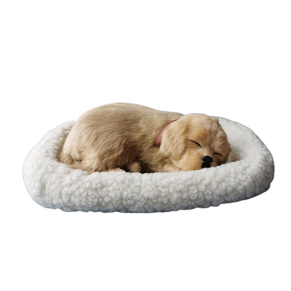 Realistic Sleeping Toy(mat), Breathy Cat Stuffed Animal Dolls Modeling Decoration with Mat Simulation Cat Dog Plush Creators Home Office Bedroom Ornaments (5)