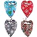 4 Pack Christmas Dog Bandana Reversible Triangle Bibs Scarf Accessories for Dogs Cats Pets Large