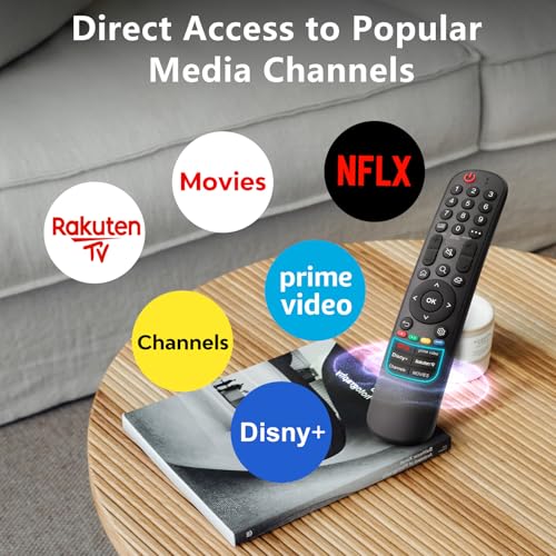 MR22 for LG-Smart-TV-Remote, Universal Magic Remote Control for LG TV UHD OLED QNED UHD LED LCD Series (No Pointer or Voice)
