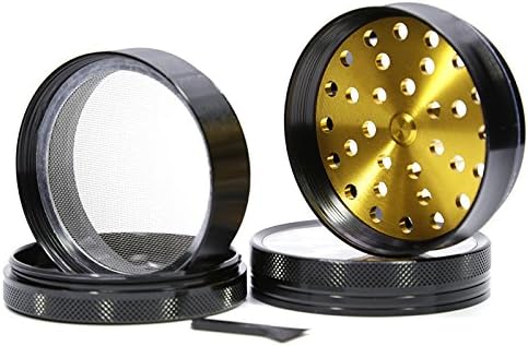 SUNUNICO Herb Grinder with Pollen Catcher, 4 Piece 2.5 Inch Premium Aluminum Crusher for Tobacco, Spice, Weed, Mill