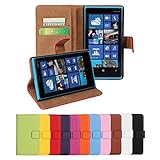 Lumia 920 Case, iCoverCase Genuine Leather Magnetic Flip [Card Slot] Wallet Cover Kickstand Case for Nokia Lumia 920 (Yellow)