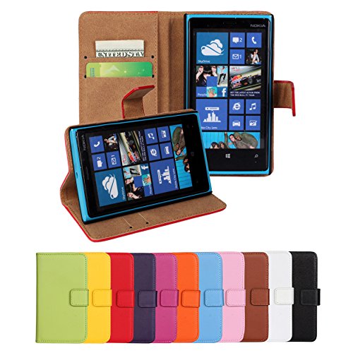 Lumia 920 case, icovercase genuine leather magnetic fli…