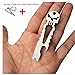 Doinshop New Useful Outdoor Stainless Skull EDC Survival Pocket Tool Key Ring Opener (silver)