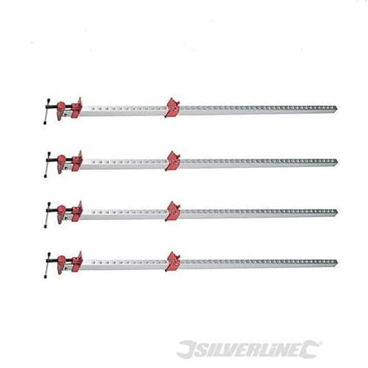 Aluminium-Klemmleisten, 4 x 1200 mm, für Bank, Kleber, Holz, Tür, Schraubstock, VC64
