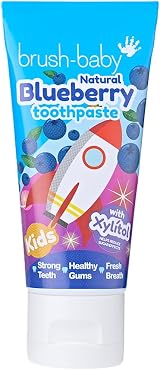 Brush-Baby Natural Blueberry Kids Toothpaste 150ml 3 x 50ml Fluoride Xylitol view 4