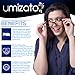 umizato Gaming Blue Light Glasses - Computer Screen Glasses for Men Women Teens, Slim, Featherlight and Comfortable - Made for All Day Wear at Work, Bluelight Light Sensitivity Glasses (PICTOR Blue)