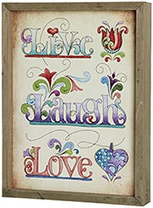 Heartfelt Collection Jim Shore Framed Print, Live-Laugh-Love