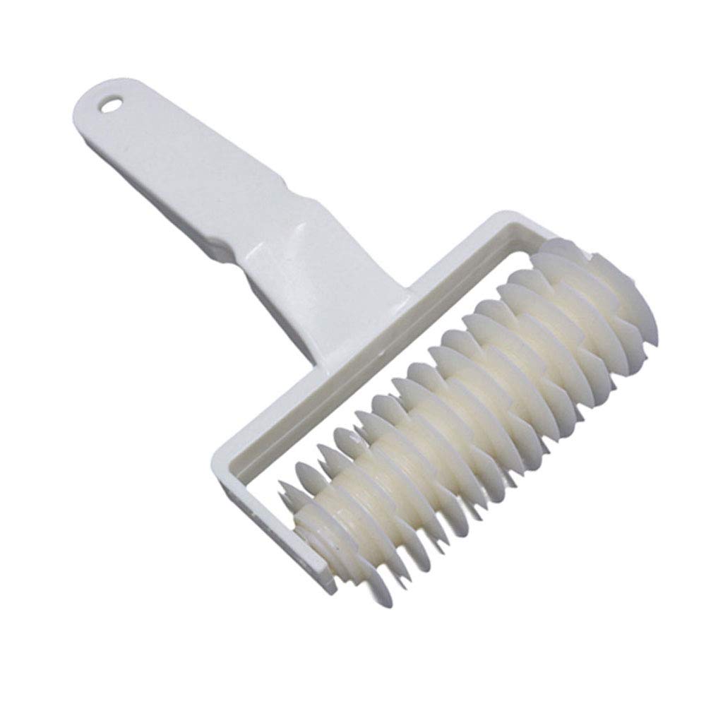 Pastry Lattice Roller Cutter, Cookie Pie Kitchen Bakery Tool, 19.5x12cm, White