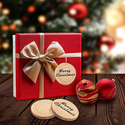 VGOODALL Holzscheiben, 36 STK. Holzscheiben zum Basteln 7-8 cm mit Loch Unvollendete Holzkreise für DIY Handwerk Holz-Scheiben Hochzeit Mittelstücke